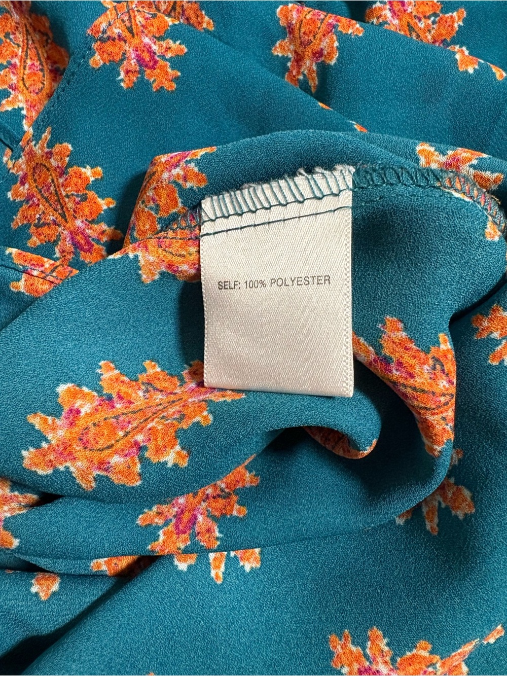 Rose & Olive Teal and Light Blue Boho Tie-Front Women’s Tops - Picture 10 of 11